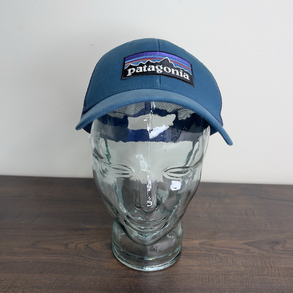Patagonia Trucker Hat Blue SnapBack Mesh Cap Organic Cotton
